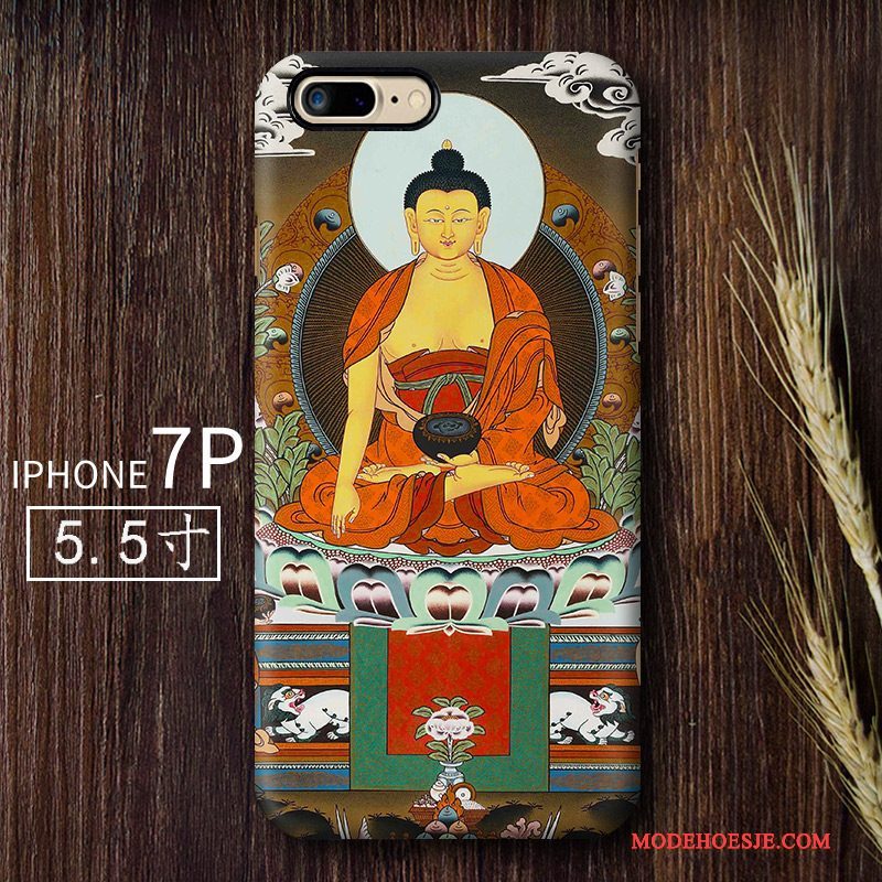 Hoesje iPhone 7 Plus Vintage Chinese Stijl Schrobben, Hoes iPhone 7 Plus Scheppend Kunsttelefoon