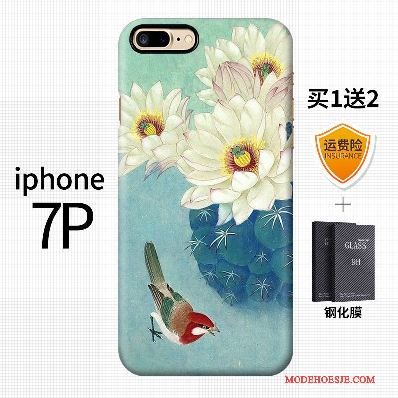 Hoesje iPhone 7 Plus Vintage Kunst Wind, Hoes iPhone 7 Plus Kleur Hard Schrobben