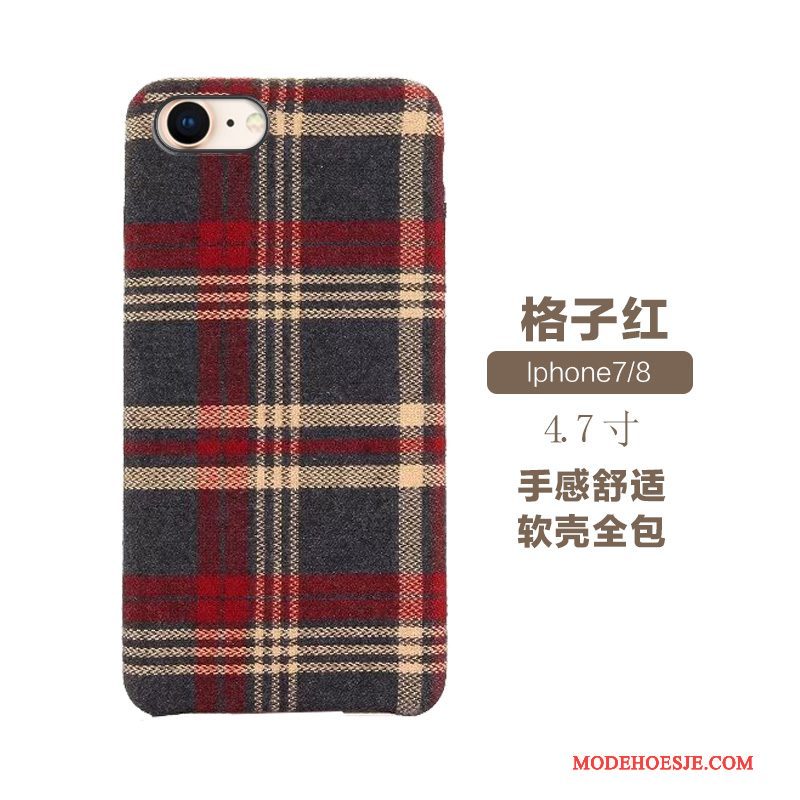 Hoesje iPhone 7 Plus Zacht Anti-falltelefoon, Hoes iPhone 7 Plus Zakken Chinese Stijl Rood