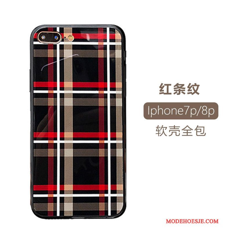 Hoesje iPhone 7 Plus Zacht Anti-falltelefoon, Hoes iPhone 7 Plus Zakken Chinese Stijl Rood