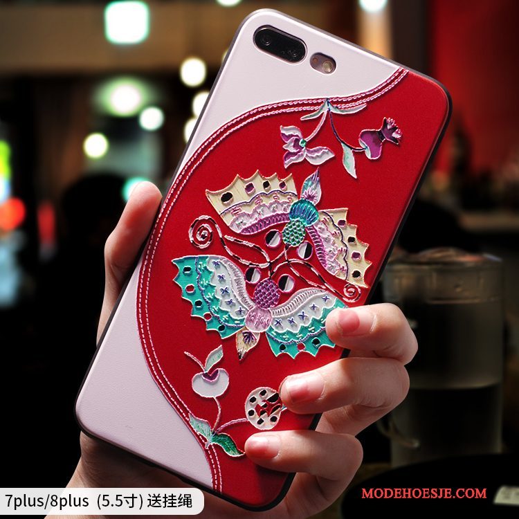 Hoesje iPhone 7 Plus Zakken Blauw Persoonlijk, Hoes iPhone 7 Plus Scheppend Chinese Stijl Anti-fall