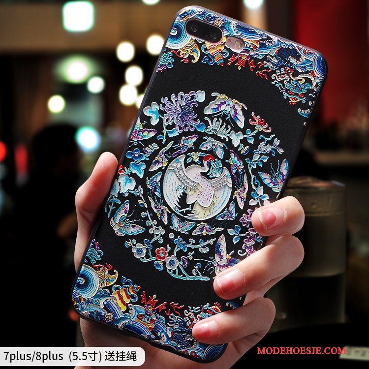 Hoesje iPhone 7 Plus Zakken Blauw Persoonlijk, Hoes iPhone 7 Plus Scheppend Chinese Stijl Anti-fall