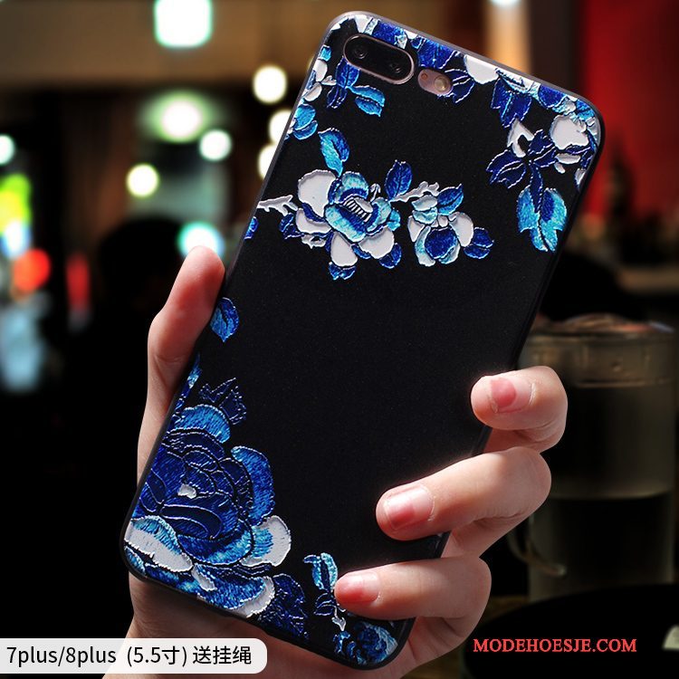Hoesje iPhone 7 Plus Zakken Blauw Persoonlijk, Hoes iPhone 7 Plus Scheppend Chinese Stijl Anti-fall