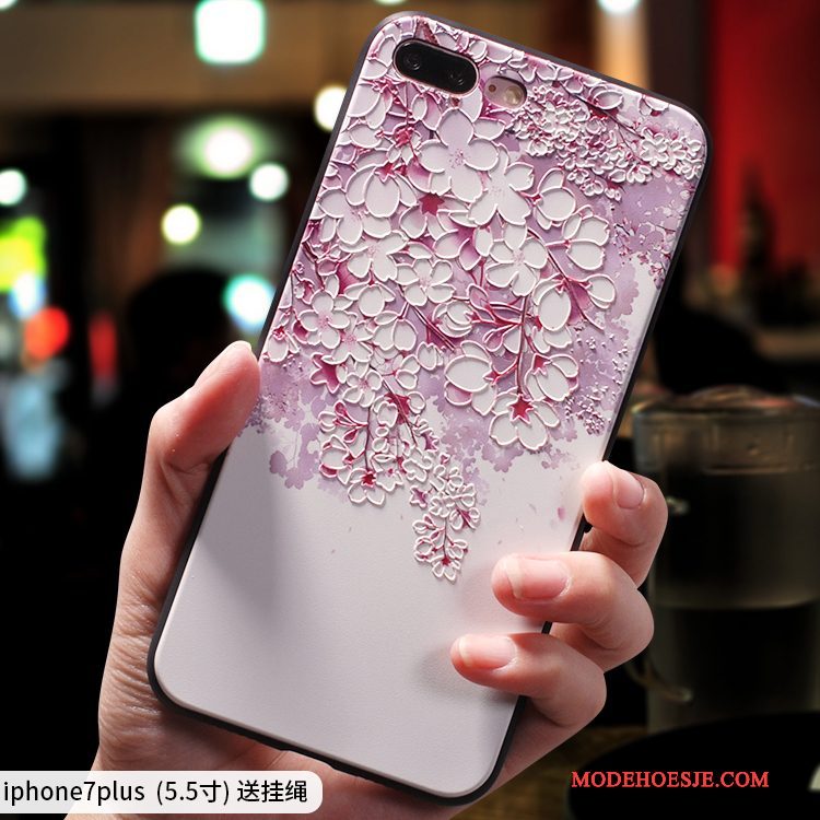 Hoesje iPhone 7 Plus Zakken Chinese Stijl Hanger, Hoes iPhone 7 Plus Siliconen Elegante Groen
