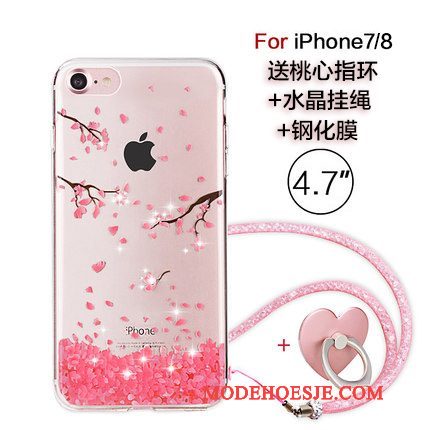 Hoesje iPhone 7 Roze Hanger, Hoes iPhone 7 Trendy Merk Nieuw