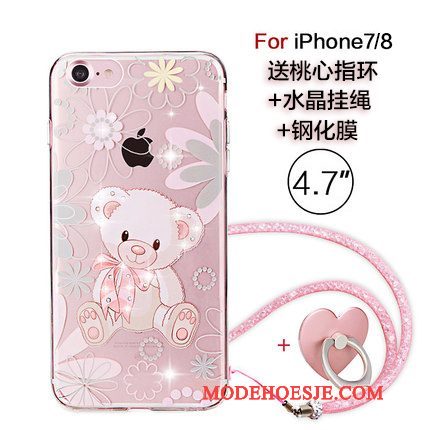 Hoesje iPhone 7 Roze Hanger, Hoes iPhone 7 Trendy Merk Nieuw