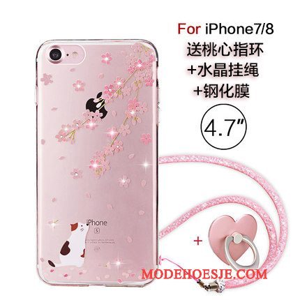 Hoesje iPhone 7 Roze Hanger, Hoes iPhone 7 Trendy Merk Nieuw