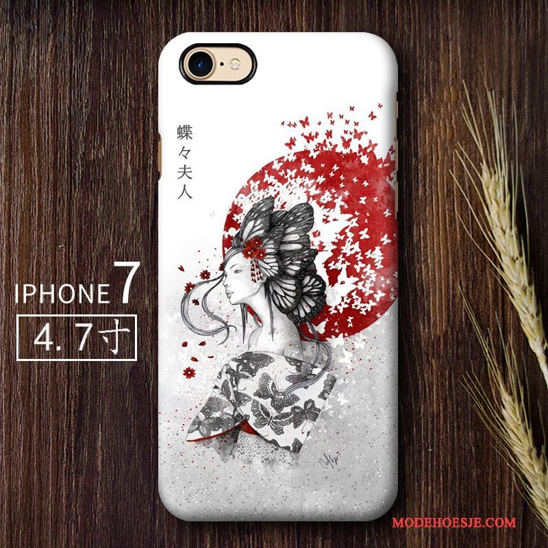 Hoesje iPhone 7 Scheppend Kunst Hard, Hoes iPhone 7 Rood Wind