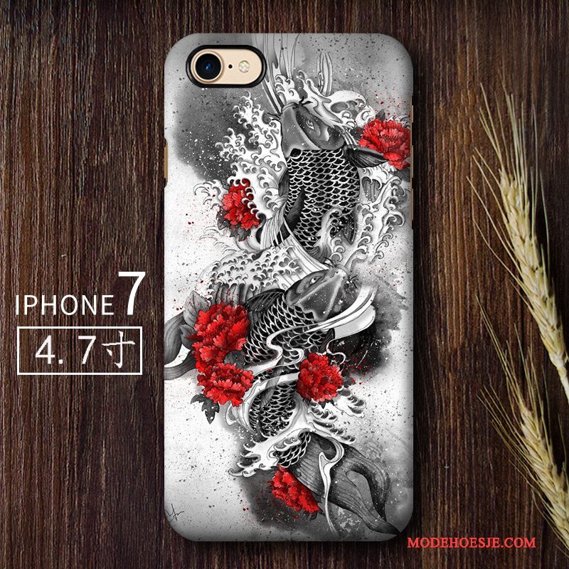 Hoesje iPhone 7 Scheppend Kunst Hard, Hoes iPhone 7 Rood Wind