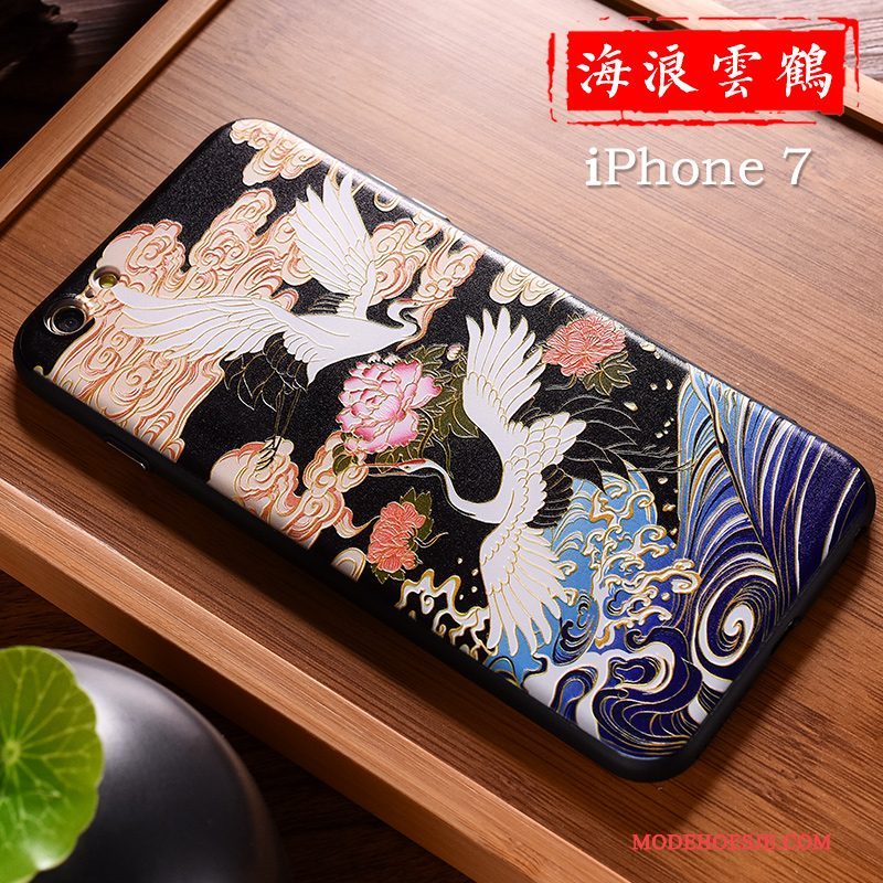 Hoesje iPhone 7 Scheppend Loverstelefoon, Hoes iPhone 7 Kleur Nieuw Chinese Stijl