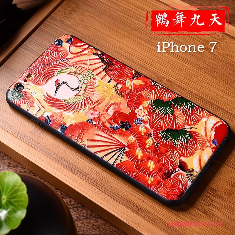 Hoesje iPhone 7 Scheppend Loverstelefoon, Hoes iPhone 7 Kleur Nieuw Chinese Stijl