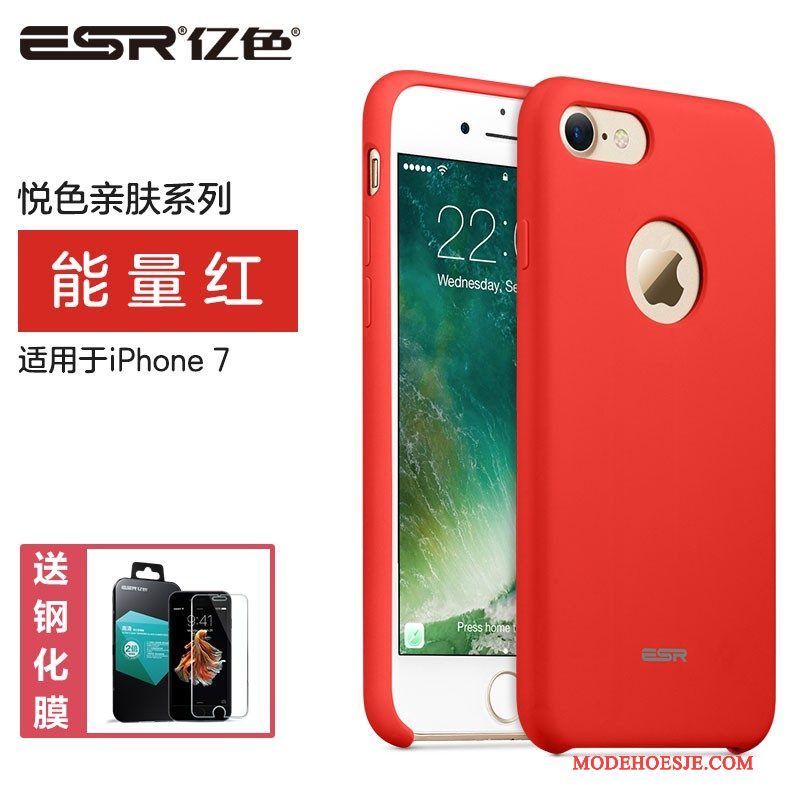 Hoesje iPhone 7 Siliconen Anti-fall Nieuw, Hoes iPhone 7 Bescherming Telefoon Rood
