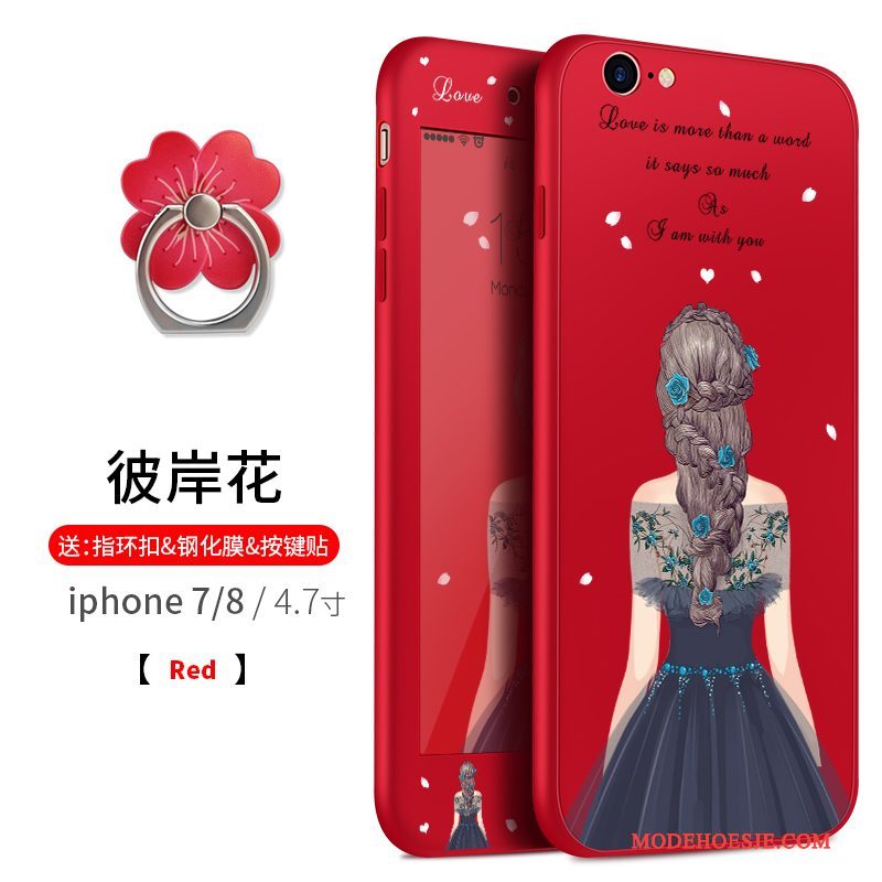 Hoesje iPhone 7 Zacht Hanger Rood, Hoes iPhone 7 Zakken Telefoon Anti-fall