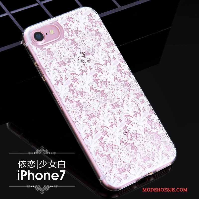 Hoesje iPhone 7 Zacht Roze Anti-fall, Hoes iPhone 7 Siliconen Nieuw Kant