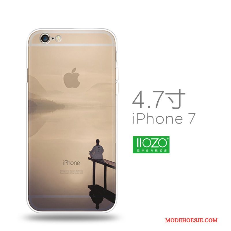 Hoesje iPhone 7 Zakken Chinese Stijl Anti-fall, Hoes iPhone 7 Scheppend Wittelefoon