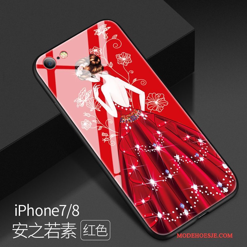Hoesje iPhone 7 Zakken Telefoon Persoonlijk, Hoes iPhone 7 Scheppend Rood Nieuw