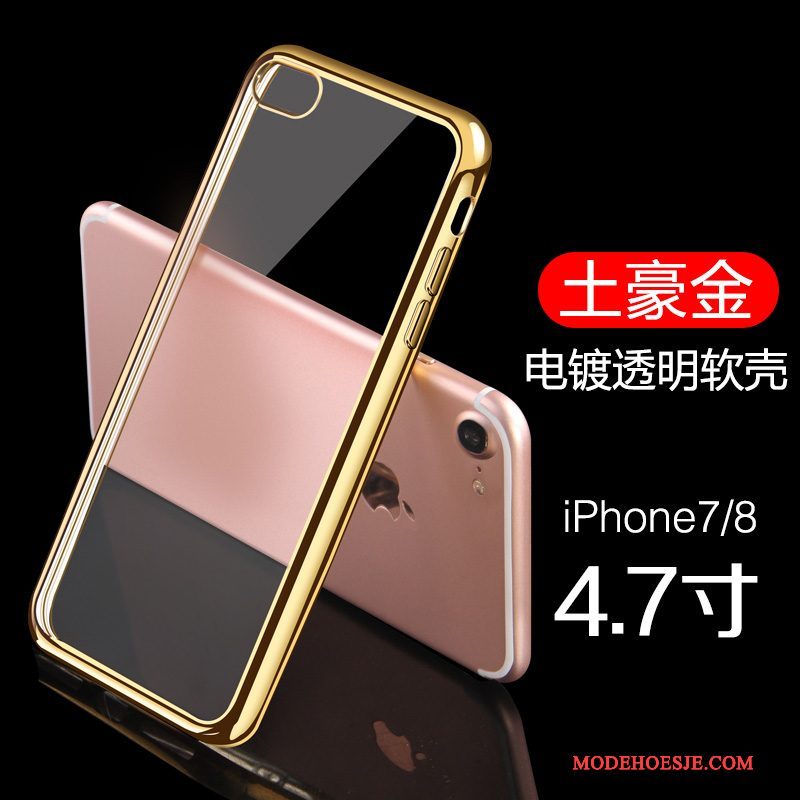 Hoesje iPhone 8 Bescherming Goudtelefoon, Hoes iPhone 8 Plating Dun