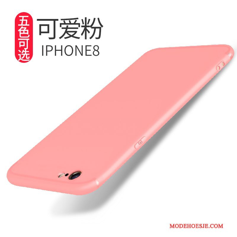 Hoesje iPhone 8 Bescherming Rood Schrobben, Hoes iPhone 8 Zacht Trend Anti-fall