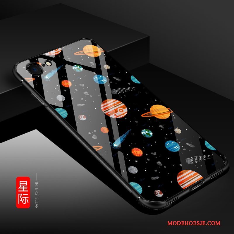 Hoesje iPhone 8 Lovers Purper, Hoes iPhone 8 Wolftelefoon