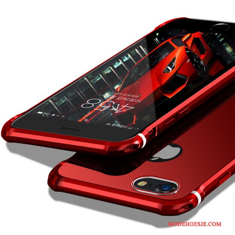 Hoesje iPhone 8 Metaal Goud Hard, Hoes iPhone 8 Zakken Telefoon Anti-fall