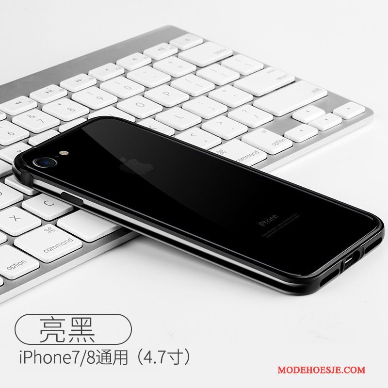Hoesje iPhone 8 Metaal Telefoon Roze, Hoes iPhone 8 Zacht Hanger Omlijsting