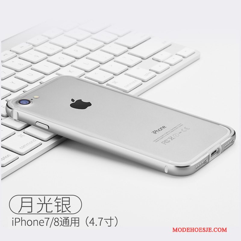 Hoesje iPhone 8 Metaal Telefoon Roze, Hoes iPhone 8 Zacht Hanger Omlijsting