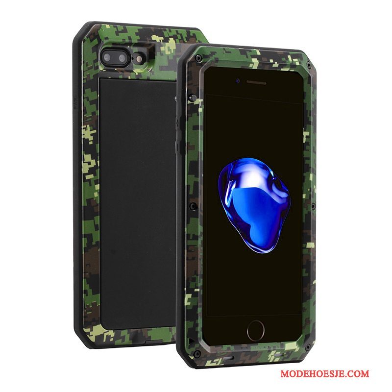 Hoesje iPhone 8 Plus Bescherming Telefoon Anti-fall, Hoes iPhone 8 Plus Zakken Rood Omlijsting