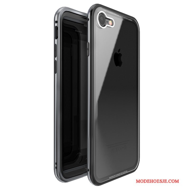 Hoesje iPhone 8 Plus Bescherming Telefoon Rood, Hoes iPhone 8 Plus Zakken Gehard Glas Anti-fall