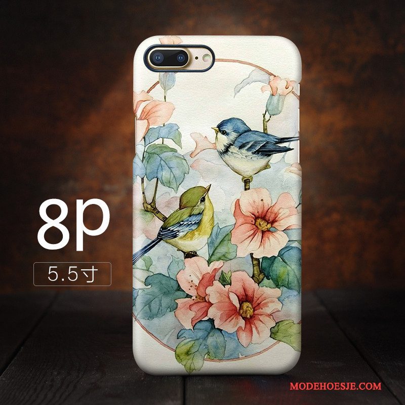 Hoesje iPhone 8 Plus Geel Kraan, Hoes iPhone 8 Plus Kunst Trend