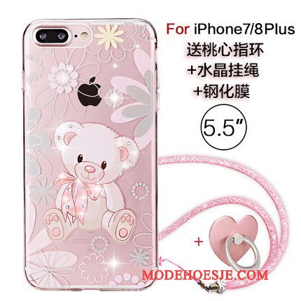 Hoesje iPhone 8 Plus Hanger Roze, Hoes iPhone 8 Plus Trendy Merktelefoon