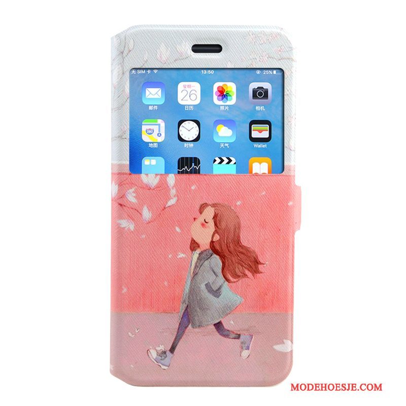 Hoesje iPhone 8 Plus Leer Anti-falltelefoon, Hoes iPhone 8 Plus Folio