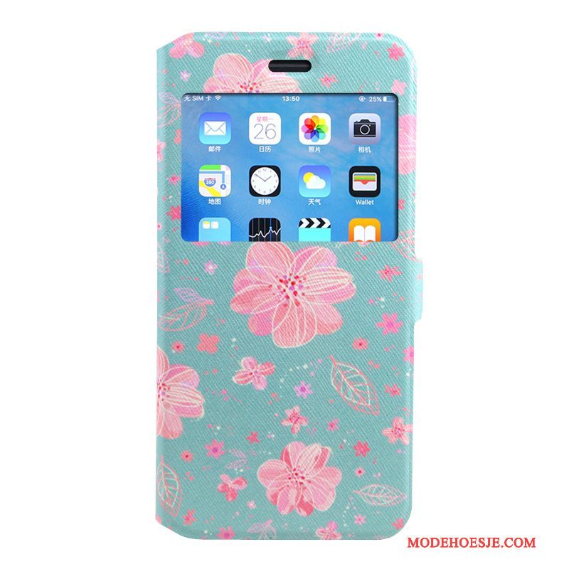 Hoesje iPhone 8 Plus Leer Anti-falltelefoon, Hoes iPhone 8 Plus Folio