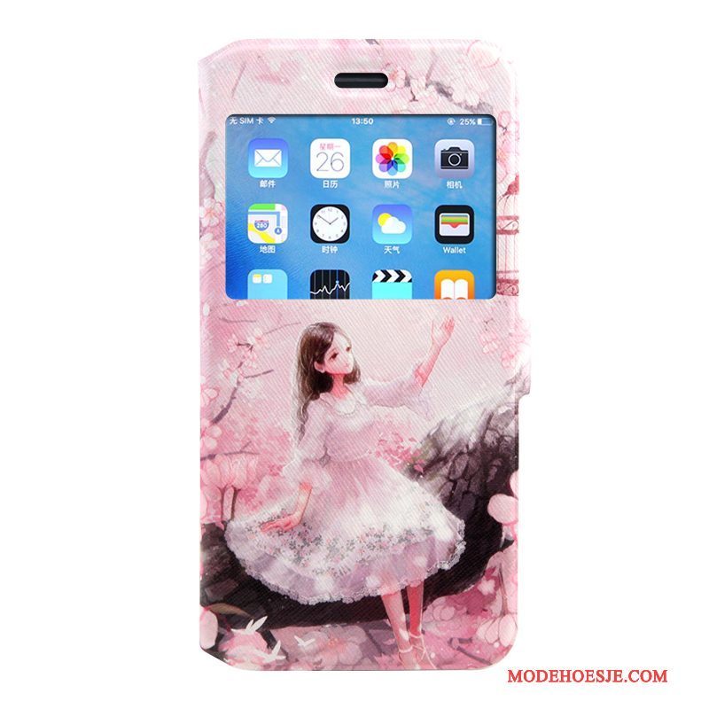 Hoesje iPhone 8 Plus Leer Anti-falltelefoon, Hoes iPhone 8 Plus Folio