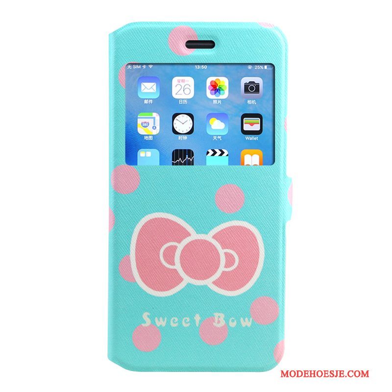 Hoesje iPhone 8 Plus Leer Anti-falltelefoon, Hoes iPhone 8 Plus Folio