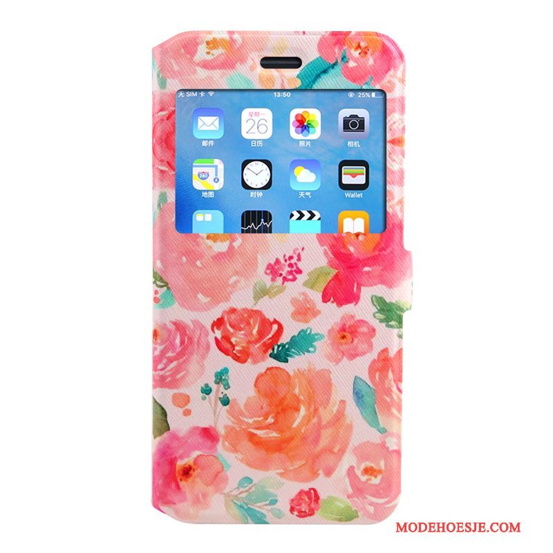 Hoesje iPhone 8 Plus Leer Anti-falltelefoon, Hoes iPhone 8 Plus Folio