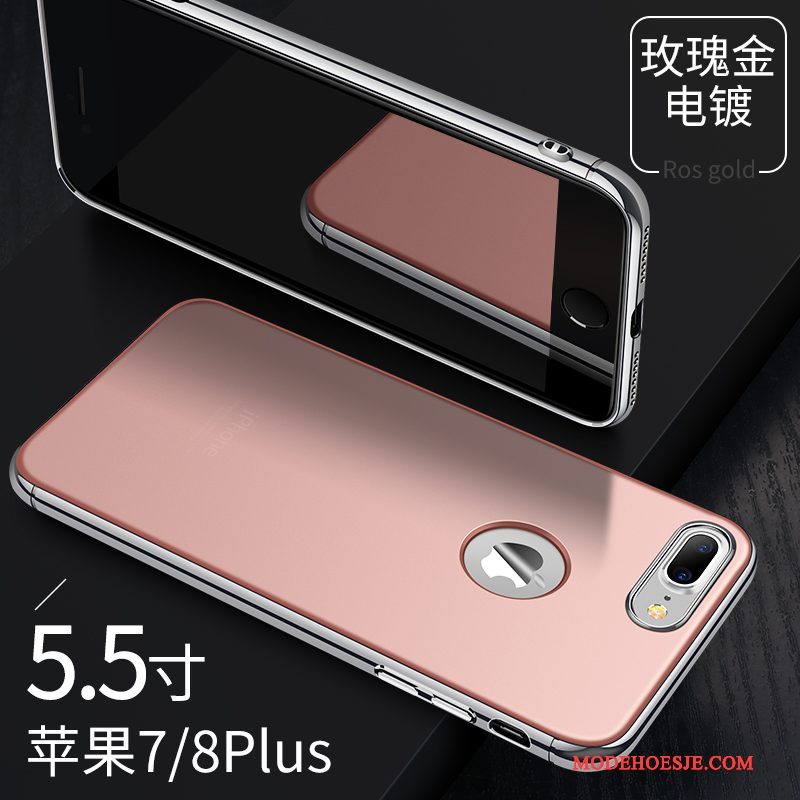Hoesje iPhone 8 Plus Scheppend Dun Zilver, Hoes iPhone 8 Plus Telefoon Persoonlijk