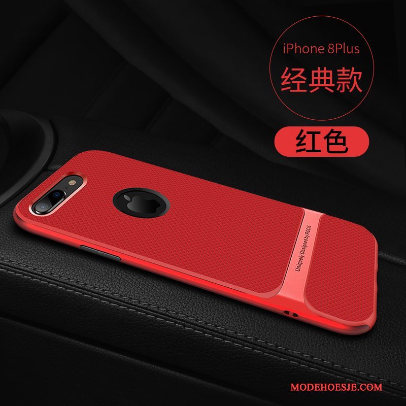 Hoesje iPhone 8 Plus Siliconen Rood Hanger, Hoes iPhone 8 Plus Zacht Nieuw Anti-fall