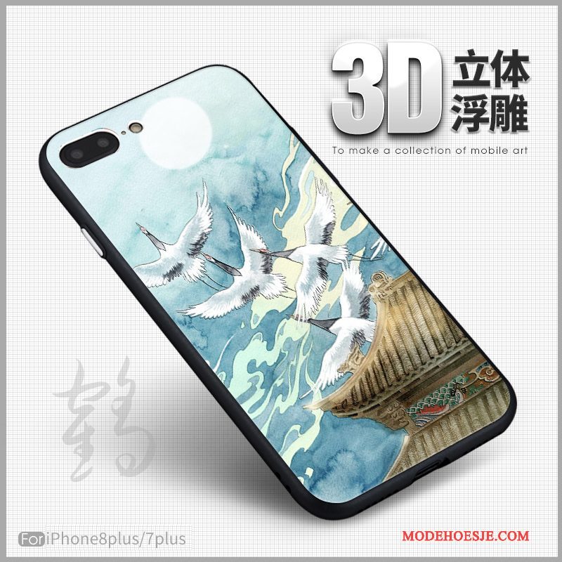 Hoesje iPhone 8 Plus Zacht Kunst 3d, Hoes iPhone 8 Plus Siliconen Telefoon