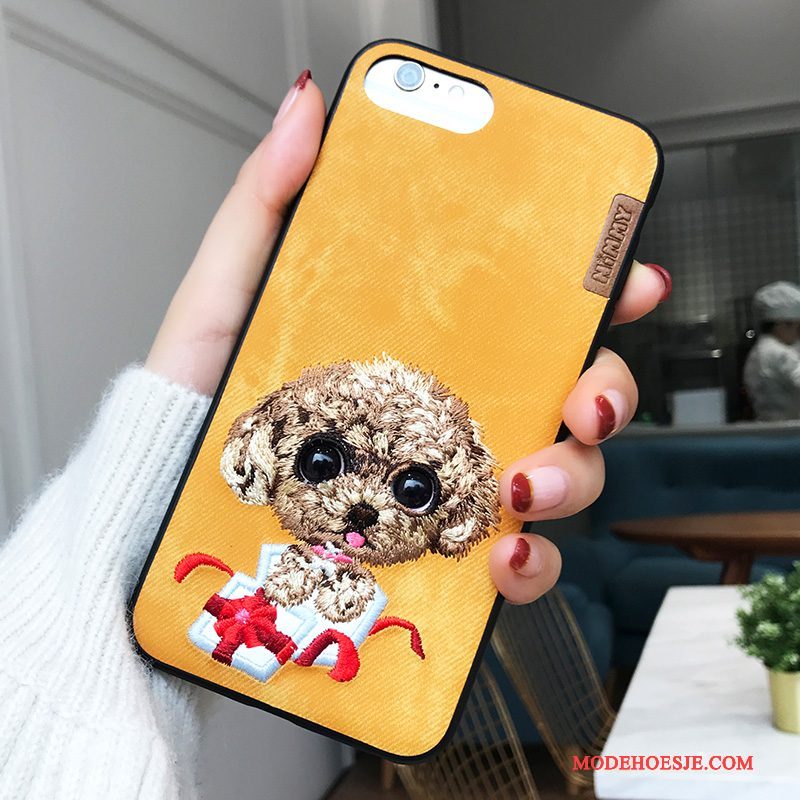 Hoesje iPhone 8 Plus Zakken Anti-fall Lovers, Hoes iPhone 8 Plus Telefoon Borduurwerk