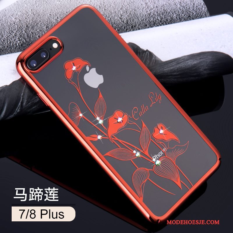 Hoesje iPhone 8 Plus Zakken Nieuw Rood, Hoes iPhone 8 Plus Luxe Telefoon Elegante