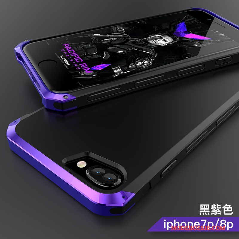 Hoesje iPhone 8 Plus Zakken Persoonlijk Purper, Hoes iPhone 8 Plus Scheppend Anti-falltelefoon