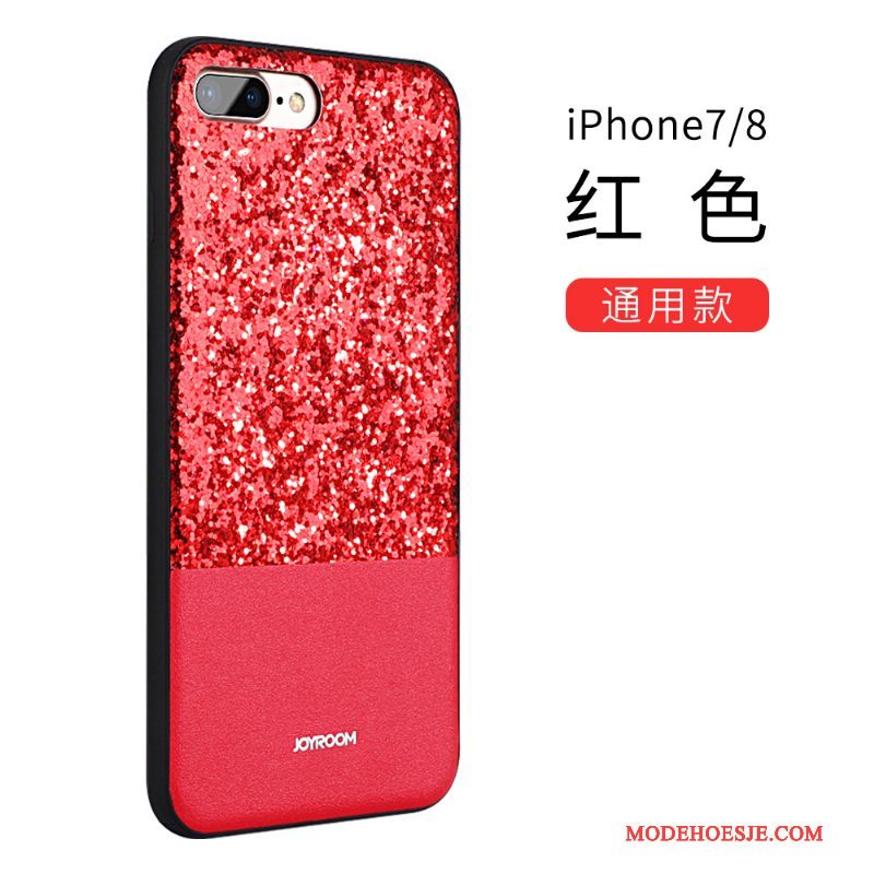 Hoesje iPhone 8 Scheppend Rood Anti-fall, Hoes iPhone 8 Zakken Trend Purper