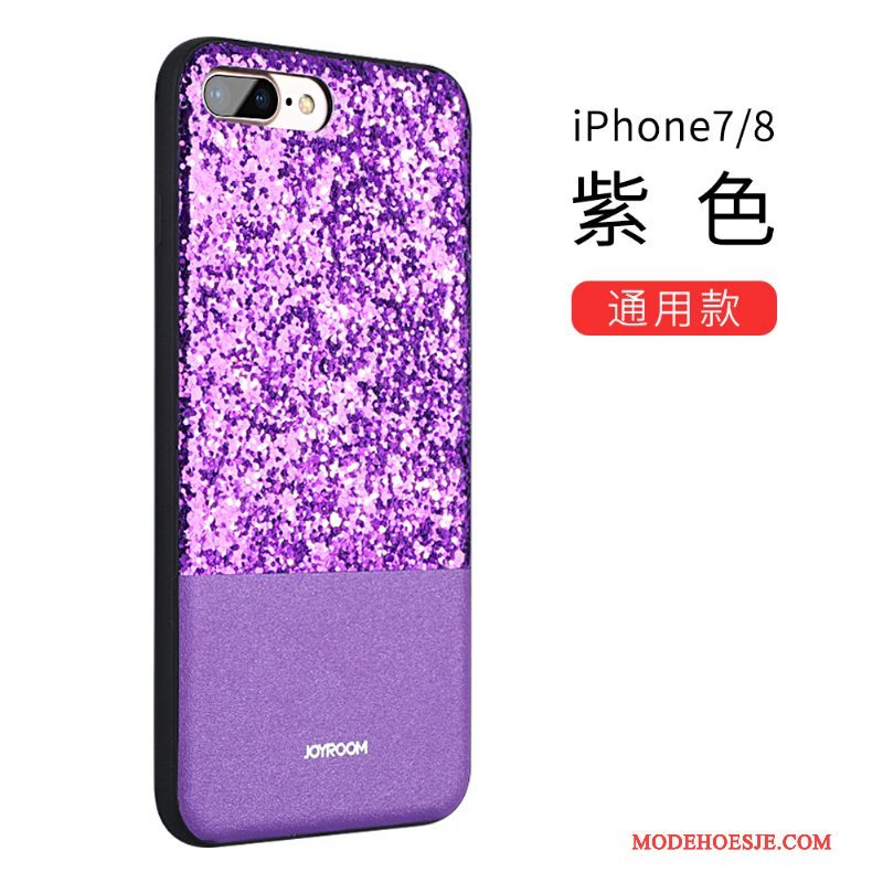 Hoesje iPhone 8 Scheppend Rood Anti-fall, Hoes iPhone 8 Zakken Trend Purper