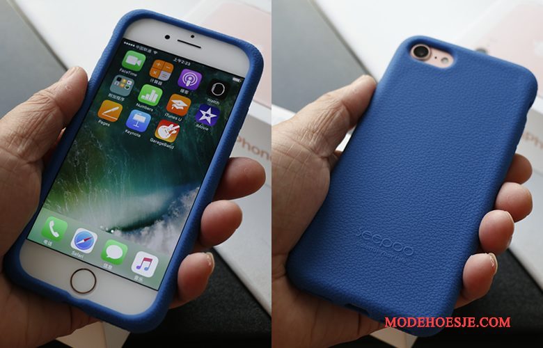 Hoesje iPhone 8 Zacht Anti-fall Grijs, Hoes iPhone 8 Siliconen Doektelefoon