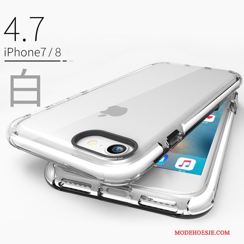 Hoesje iPhone 8 Zacht Groen Doorzichtig, Hoes iPhone 8 Zakken Anti-fall Nieuw