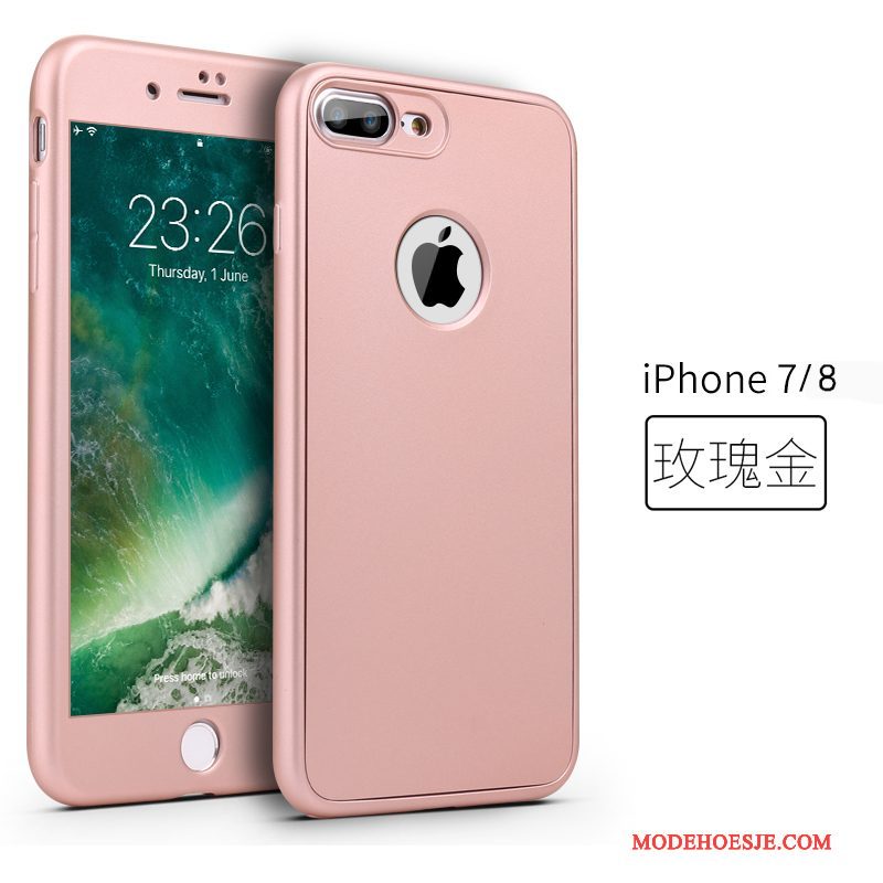 Hoesje iPhone 8 Zacht Roze Anti-fall, Hoes iPhone 8 Siliconen Telefoon Rood