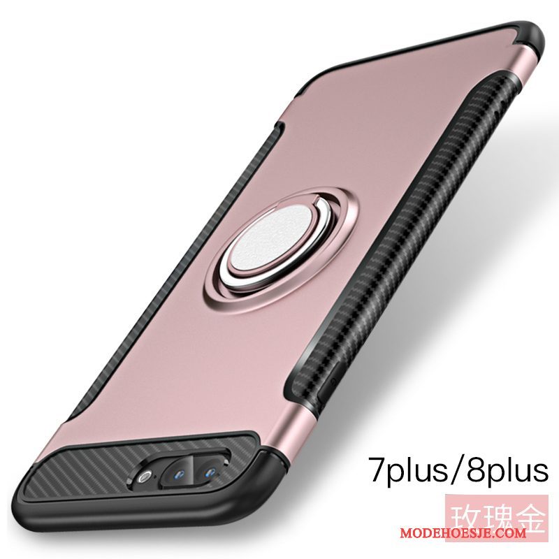 Hoesje iPhone 8 Zakken Telefoon Ring, Hoes iPhone 8 Bescherming Roze