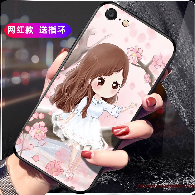 Hoesje iPhone Se 2020 Siliconen Anti-fall Roze, Hoes iPhone Se 2020 Bescherming Telefoon