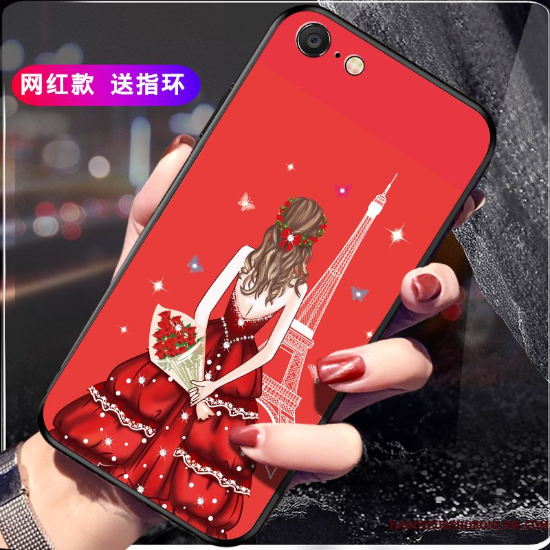 Hoesje iPhone Se 2020 Siliconen Anti-fall Roze, Hoes iPhone Se 2020 Bescherming Telefoon