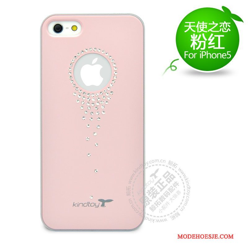 Hoesje iPhone Se Mode Telefoon Roze, Hoes iPhone Se Strass Rood